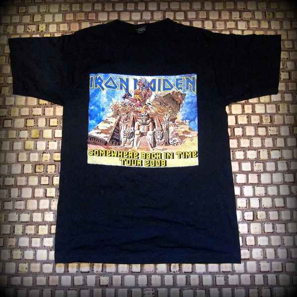 Iron Maiden - Somewhere Back In Time 2008 World Tour - Two Sided Printed T-shirt (#2)